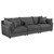 Coaster Sasha 3Piece Upholstered Sofa Barely Black