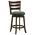 Coaster Murphy Ladder Back Counter Height Swivel Bar Stool Dark Cherry and Hunter Green