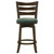 Coaster Murphy Ladder Back Counter Height Swivel Bar Stool Dark Cherry and Hunter Green