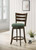 Coaster Murphy Ladder Back Counter Height Swivel Bar Stool Dark Cherry and Hunter Green