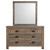 Coaster Frederick 6drawer Dresser with Mirror Weathered Oak