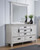 Coaster Franco 5drawer Dresser with Mirror Distressed White