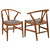 Coaster Dinah Wood Wishbone Dining Side Chair Walnut Set of 2