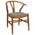 Coaster Dinah Danish YShaped Back Wishbone Dining Side Chair Walnut and Brown Set of 2