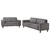 Coaster Deerhurst 2piece Upholstered Track Arm Sofa Set Charcoal