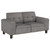 Coaster Deerhurst 3piece Upholstered Track Arm Sofa Set Charcoal