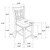 Coaster Lavon 5 PC COUNTER HEIGHT DINING SET Brown Transitional