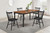 Coaster Hollyoak 5piece Rectangular Dining Set Walnut and Black