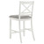 Coaster Hollis XBack Counter Height Dining Chairs White and Grey Set of 2