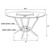 Coaster Abby Round Dining Table with Lazy Susan White and Chrome