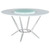 Coaster Abby Round 54inch Lazy Susan Dining Table White High Gloss