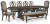 Ashley Maylee Dark Brown Dining Table and 6 Chairs and Bench D947/55B/55T/01(4)/01A(2)/00