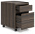 Ashley Zendex Dark Brown Home Office Desk and Filing Cabinet