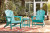 Ashley Sundown Treasure Turquoise 2 Outdoor Chairs with End Table
