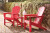 Ashley Sundown Treasure Red 2 Outdoor Chairs with End Table