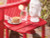 Ashley Sundown Treasure Red 2 Outdoor Chairs with End Table