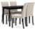 Ashley Kimonte Ivory Dining Table and 4 Chairs