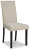 Ashley Kimonte Dark Brown Beige 2-Piece Dining Room Chair