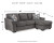 Benchcraft Brise Slate Sofa Chaise and Chair