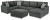 Ashley Edenfield Charcoal 3-Piece Sectional with Ottoman