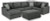 Ashley Edenfield Charcoal 3-Piece Sectional with LAF Sofa / RAF Chaise and Ottoman