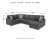 Ashley Edenfield Charcoal 3-Piece Sectional with LAF Sofa / RAF Chaise and Ottoman