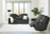 Ashley Martinglenn Ebony Rower Reclining Sofa and Loveseat