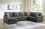 Ashley Edenfield Linen 3-Piece Sectional with LAF Sofa / RAF Chaise and Ottoman