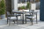 Ashley Eden Town Gray Outdoor Dining Table and 4 Chairs