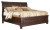 Ashley Porter Rustic Brown King Sleigh Bed with Mirrored Dresser