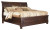 Ashley Porter Rustic Brown King Sleigh Bed with Dresser