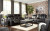 Ashley Kempten Black Sofa, Loveseat and Recliner