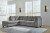 Ashley Marleton Gray 2-Piece Sectional with Ottoman
