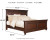 Ashley Porter Rustic Brown King Panel Bed with Mirrored Dresser, Chest and Nightstand