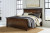 Ashley Porter Rustic Brown King Panel Bed with Mirrored Dresser