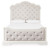 Ashley Arlendyne Antique White Queen Upholstered Bed with Mirrored Dresser and 2 Nightstands