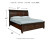 Ashley Porter Rustic Brown California King Sleigh Bed with Mirrored Dresser, Chest and Nightstand