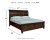 Ashley Porter Rustic Brown California King Sleigh Bed with Mirrored Dresser and 2 Nightstands