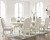 Ashley Arlendyne Antique White Dining Table and 8 Chairs with Storage