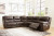 Ashley Dunleith Chocolate 5-Piece Sectional with Recliner