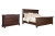 Ashley Porter Rustic Brown California King Panel Bed with Dresser