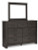 Ashley Brinxton Charcoal Full Panel Headboard Bed with Mirrored Dresser, Chest and 2 Nightstands