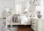 Ashley Arlendyne Antique White California King Upholstered Bed with Mirrored Dresser, Chest and 2 Nightstands