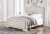 Ashley Arlendyne Antique White California King Upholstered Bed with Mirrored Dresser, Chest and 2 Nightstands