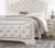 Ashley Arlendyne Antique White California King Upholstered Bed with Mirrored Dresser, Chest and 2 Nightstands