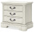 Ashley Arlendyne Antique White California King Upholstered Bed with Mirrored Dresser, Chest and 2 Nightstands