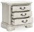 Ashley Arlendyne Antique White California King Upholstered Bed with Mirrored Dresser, Chest and 2 Nightstands