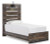 Ashley Drystan Multi Twin Panel Bed with Mirrored Dresser, Chest and Nightstand