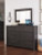 Ashley Brinxton Charcoal Full Panel Bed with Mirrored Dresser, Chest and 2 Nightstands