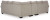 Ashley Claireah Umber 3-Piece Sectional with Ottoman